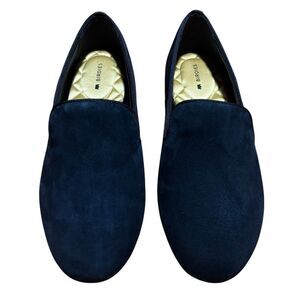 Birdies The Starling Loafer in Navy Velvet - Size 7W